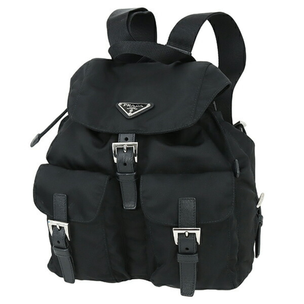 Prada Backpack Bag Shoulder Daypack Triangle Saff… - image 2